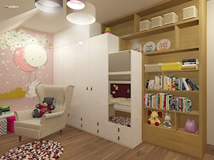 URODZAJNA - Średni różowy szary pokój dziecka dla dziecka dla dziewczynki, styl nowoczesny - zdjęcie od Studio Architektury Wnętrz "rychtownia"