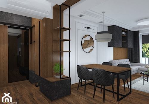 APARTAMENT W KRAKOWIE - Jadalnia, styl nowoczesny - zdjęcie od Studio Architektury Wnętrz "rychtownia"