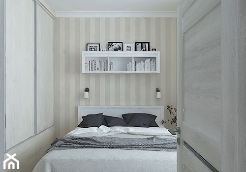 STARE z NOWYM przy Krakowskiej - Średnia beżowa biała sypialnia, styl tradycyjny - zdjęcie od Studio Architektury Wnętrz "rychtownia"