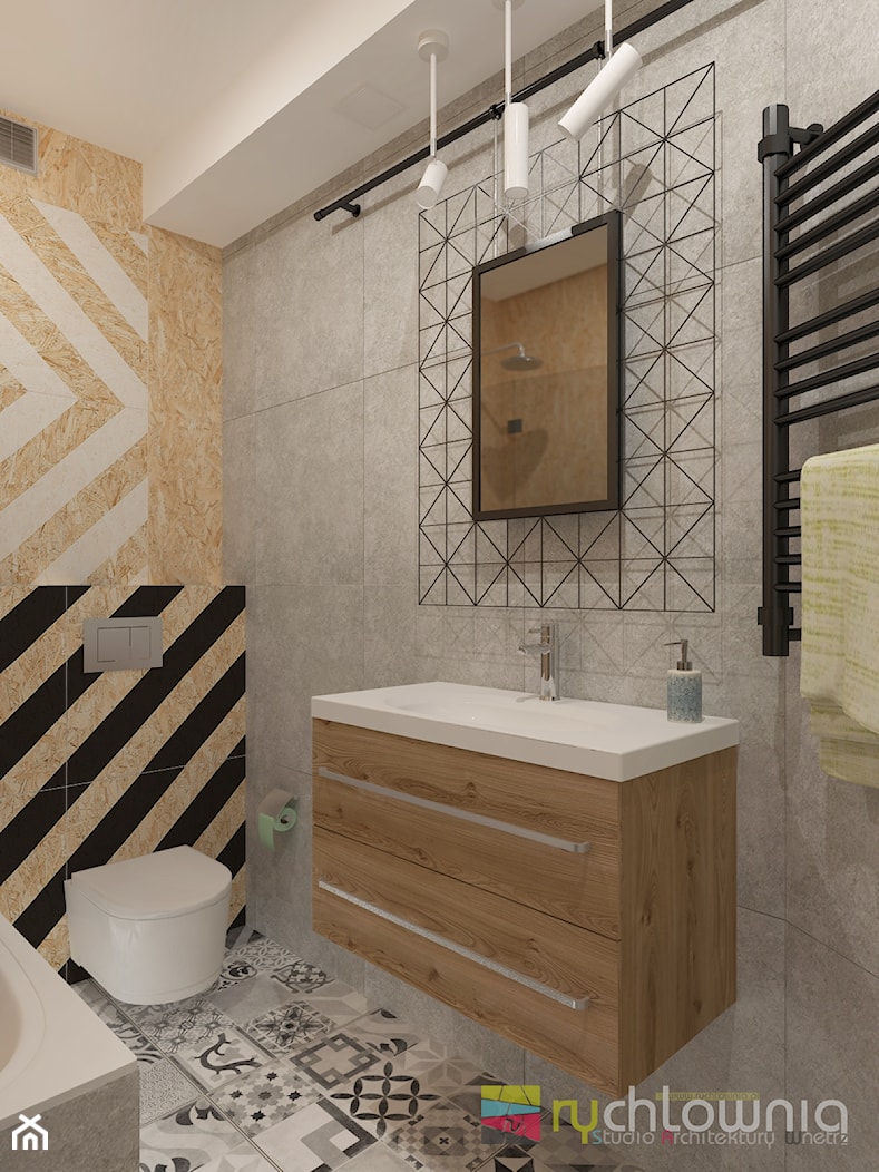 patchworkowa łazienka - zdjęcie od Studio Architektury Wnętrz "rychtownia" - Homebook