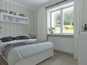 STARE z NOWYM przy Krakowskiej - Mała beżowa sypialnia, styl tradycyjny - zdjęcie od Studio Architektury Wnętrz "rychtownia"