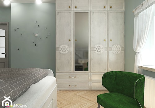 W CENTRUM STAREGO BIELSKA - Średnia szara sypialnia, styl vintage - zdjęcie od Studio Architektury Wnętrz "rychtownia"