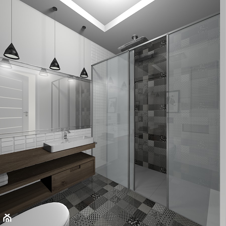 mieszkanie Wiślane Tarasy - Średnia bez okna łazienka, styl nowoczesny - zdjęcie od Creative Interior
