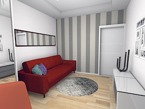 projekt domu w Sidzinie - Średnie w osobnym pomieszczeniu z sofą białe z fotografiami na ścianie biuro, styl nowoczesny - zdjęcie od Creative Interior
