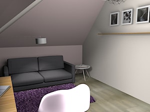 pokój nastolatki - Średni różowy szary pokój dziecka dla nastolatka dla chłopca dla dziewczynki, styl skandynawski - zdjęcie od Creative Interior