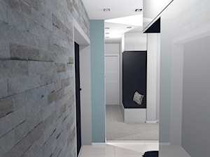 projekt domu w Sidzinie - Średni biały niebieski hol / przedpokój, styl nowoczesny - zdjęcie od Creative Interior