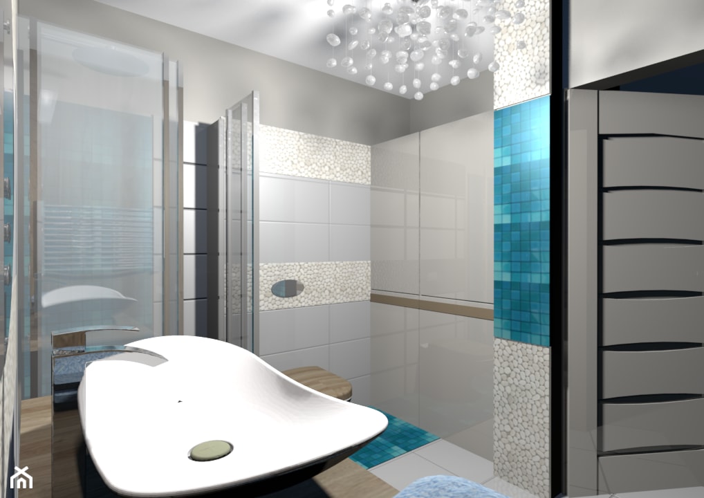 apartament sucha beskidzka - Mała bez okna łazienka, styl nowoczesny - zdjęcie od Creative Interior - Homebook