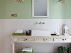 W świerkowych ścianach - Bez okna łazienka - zdjęcie od Pracownia projektowa Poco Design