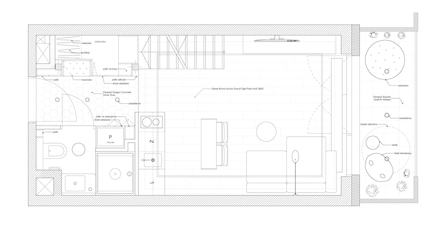 MINImum powierzchni, MAXImum funkcjonalności - konkurs - Salon, styl nowoczesny - zdjęcie od Pracownia projektowa Poco Design