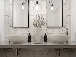 Il Sogno Restaurang, Sztokholm - Z lustrem z dwoma umywalkami łazienka - zdjęcie od Pracownia projektowa Poco Design