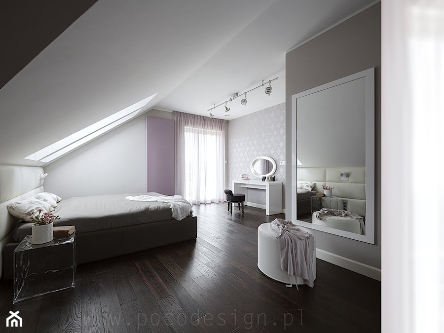 Kolorowy minimalizm - Sypialnia - zdjęcie od Pracownia projektowa Poco Design