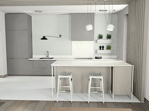 Projekt parteru domu w stylu nowoczesnym. - Kuchnia - zdjęcie od Studio decor