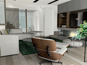 Projekt parteru domu w stylu nowoczesnym. - Salon - zdjęcie od Studio decor