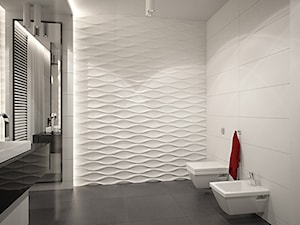 white bath area first version - Średnia łazienka, styl nowoczesny - zdjęcie od ZELER-DESIGN