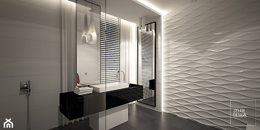 white bath area first version - Łazienka, styl nowoczesny - zdjęcie od ZELER-DESIGN