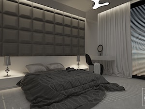 simple bedroom at sunset - Sypialnia, styl nowoczesny - zdjęcie od ZELER-DESIGN