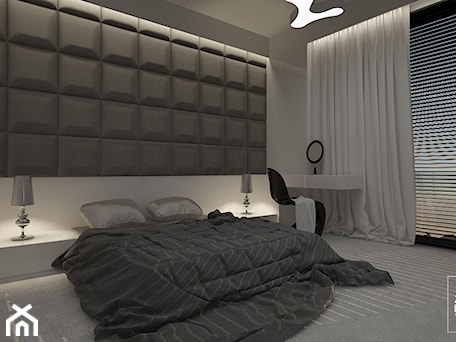 Aranżacje wnętrz - Sypialnia: simple bedroom at sunset - Sypialnia, styl nowoczesny - ZELER-DESIGN. Przeglądaj, dodawaj i zapisuj najlepsze zdjęcia, pomysły i inspiracje designerskie. W bazie mamy już prawie milion fotografii!