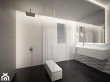 Aranżacje wnętrz - Łazienka: white bath area second version - Łazienka, styl nowoczesny - ZELER-DESIGN. Przeglądaj, dodawaj i zapisuj najlepsze zdjęcia, pomysły i inspiracje designerskie. W bazie mamy już prawie milion fotografii!