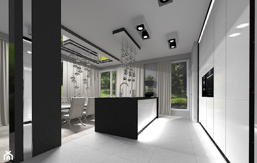 Dom jednorodzinny/glamour - Kuchnia, styl glamour - zdjęcie od Dominika Borejza DB-wnętrze