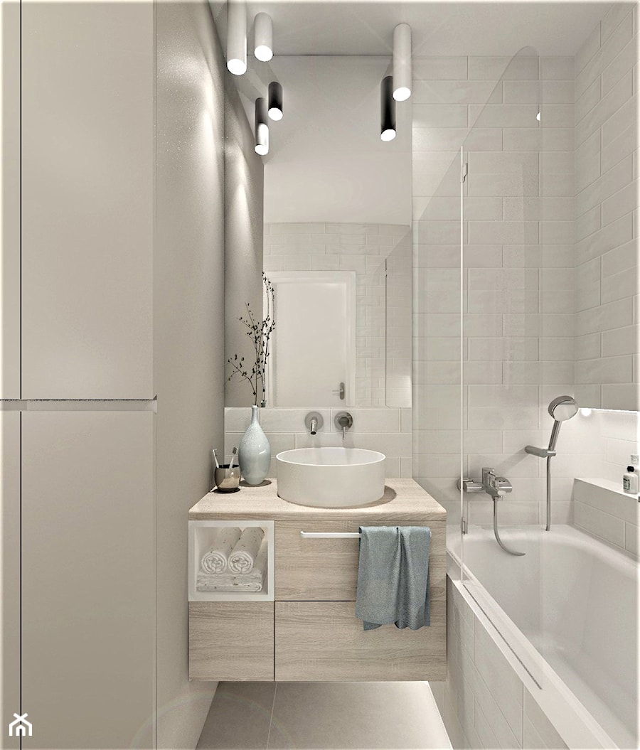 Łazienki - Średnia bez okna łazienka, styl skandynawski - zdjęcie od Dominika Borejza DB-wnętrze