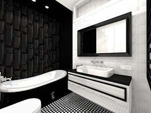 Projekt Modern Art Deco - Średnia bez okna z punktowym oświetleniem łazienka, styl glamour - zdjęcie od Alicja Dudek Pracownia Architektury Wnętrz