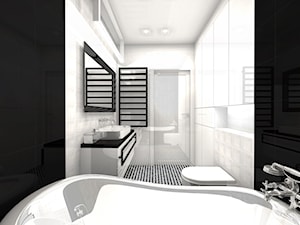 Projekt Modern Art Deco - Średnia na poddaszu bez okna łazienka, styl glamour - zdjęcie od Alicja Dudek Pracownia Architektury Wnętrz