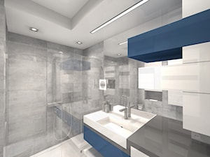 Projekt - sześciokąty - Średnia bez okna z punktowym oświetleniem łazienka, styl nowoczesny - zdjęcie od Alicja Dudek Pracownia Architektury Wnętrz