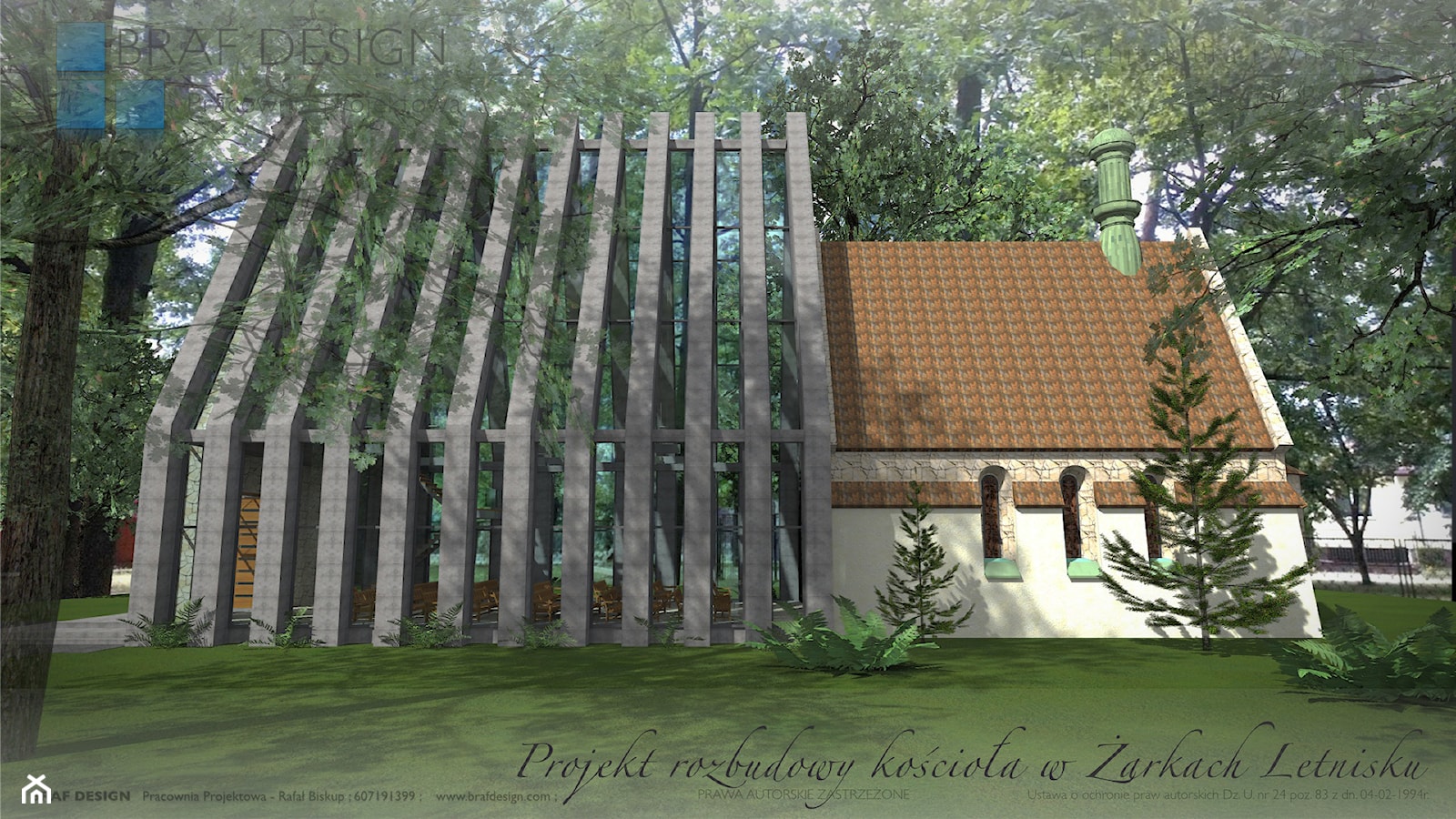 Projekt koncepcyjny rozbudowy kościoła w Żarkach Letnisku - zdjęcie od BRAF Design - Homebook
