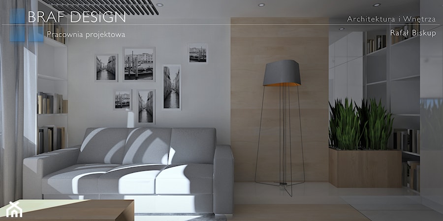 "Mieszkanie w bloku" - Salon, styl nowoczesny - zdjęcie od BRAF Design
