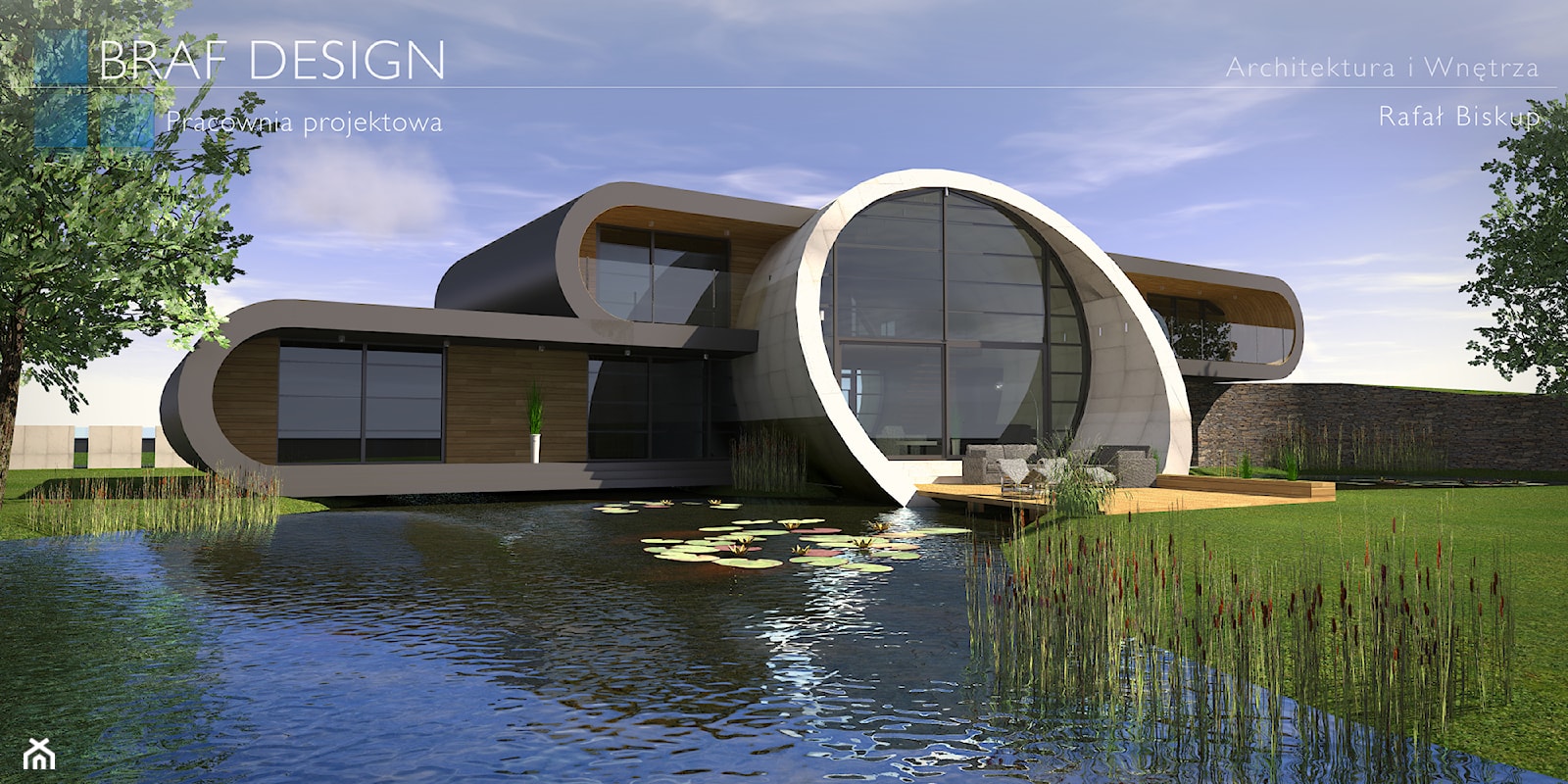 Projekt koncepcyjny domu nad jeziorem - Śląsk - zdjęcie od BRAF Design - Homebook
