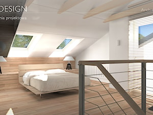 Nowoczesna sypialnia na poddaszu - zdjęcie od BRAF Design