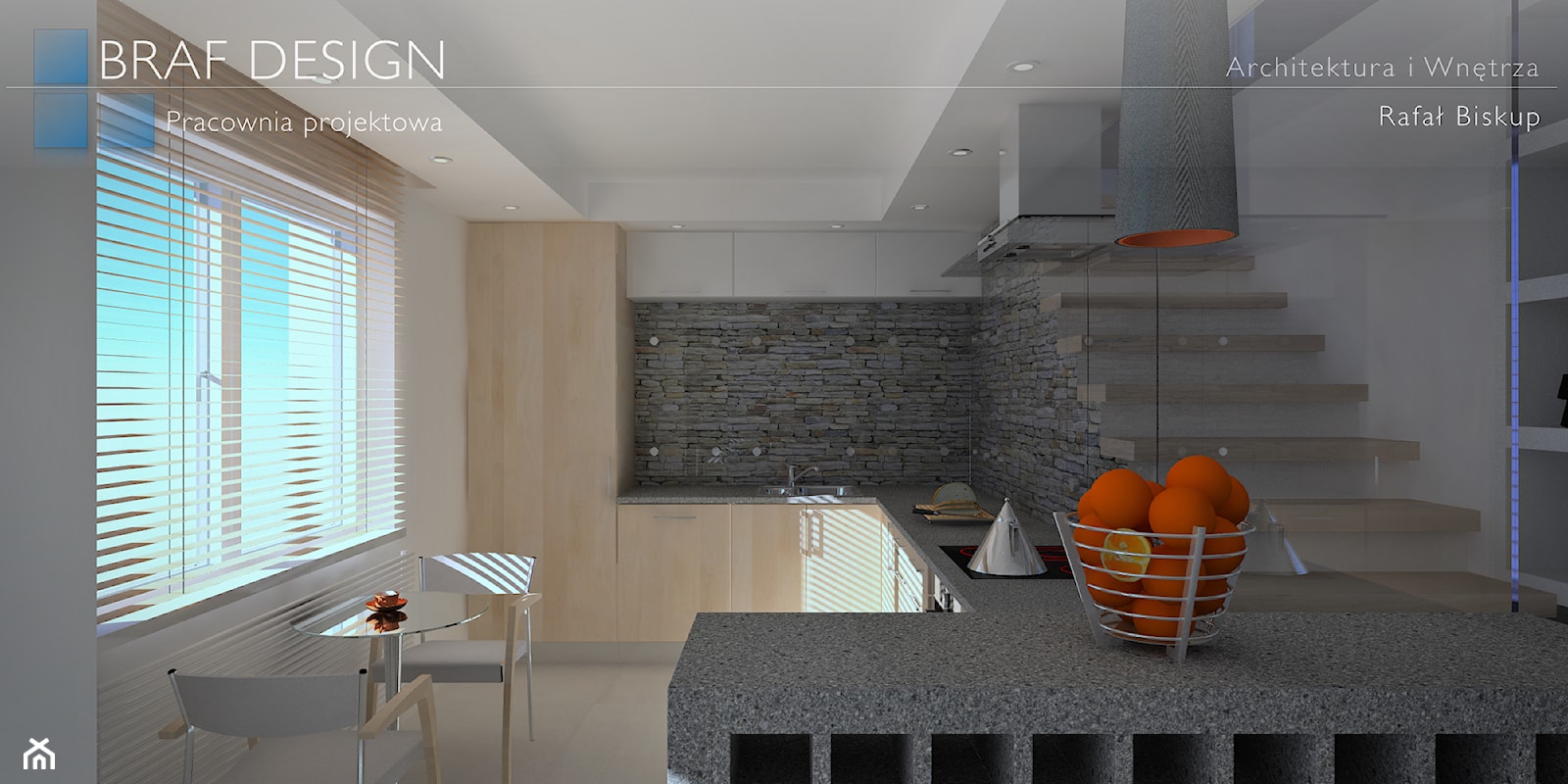 Projekt adaptacji poddasza z aranżacją wnętrza całego domu. - zdjęcie od BRAF Design - Homebook