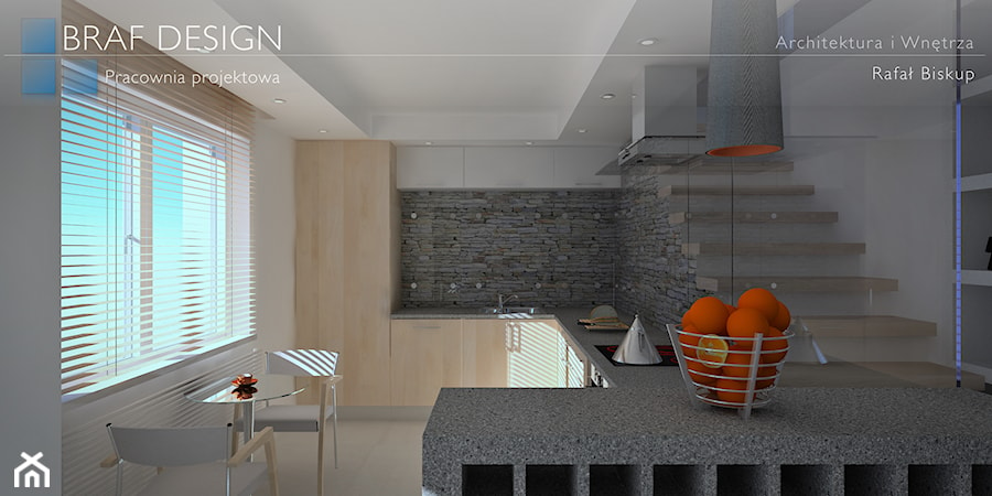 Projekt adaptacji poddasza z aranżacją wnętrza całego domu. - zdjęcie od BRAF Design