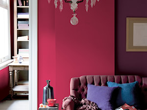 Pokoje dzienne - Mały czerwony fioletowy salon - zdjęcie od Dulux