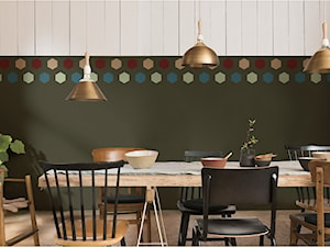 Kolor Roku 2019 - Średnia biała zielona jadalnia, styl nowoczesny - zdjęcie od Dulux