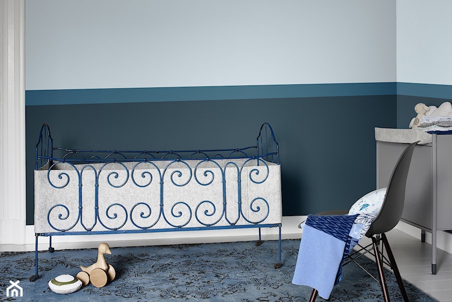 Wiosenne metamorfozy - Średni niebieski pokój dziecka dla niemowlaka dla chłopca dla dziewczynki - zdjęcie od Dulux