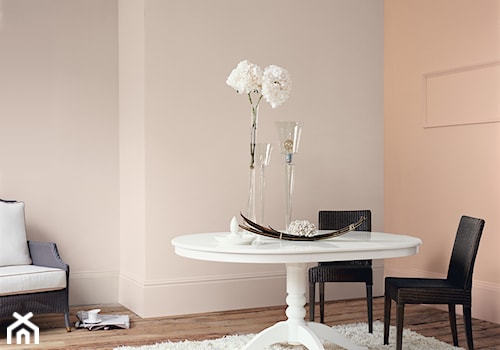 Pokoje dzienne - Średnia beżowa biała jadalnia w salonie, styl minimalistyczny - zdjęcie od Dulux