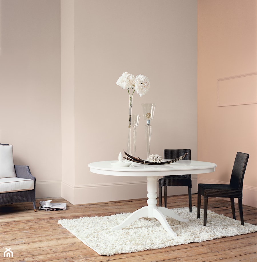 Pokoje dzienne - Średnia beżowa biała jadalnia w salonie, styl minimalistyczny - zdjęcie od Dulux
