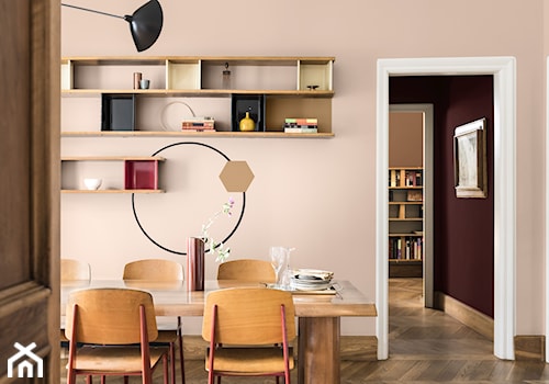 Kolor Roku 2019 - Średnia beżowa jadalnia jako osobne pomieszczenie, styl vintage - zdjęcie od Dulux