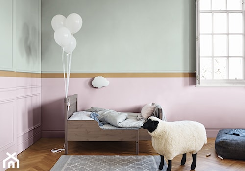 Nowości 2019 - Średni różowy zielony pokój dziecka dla dziecka dla chłopca dla dziewczynki, styl minimalistyczny - zdjęcie od Dulux