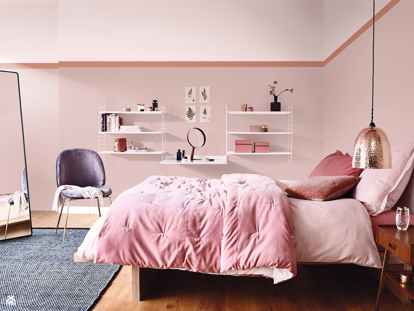 Nowości 2019 - Średnia różowa sypialnia, styl minimalistyczny - zdjęcie od Dulux - Homebook