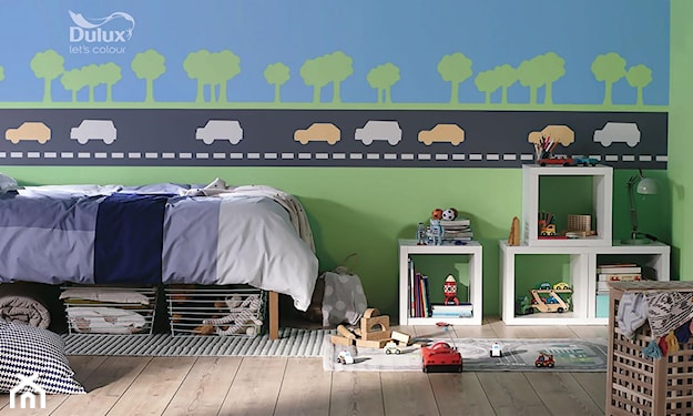 ściana we wzory, wzory na ścianie, kolorowa ściana, kolorowe ściany w pokoju dziecka