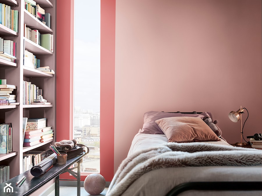 Paleta kolorów roku - Mały czerwony różowy pokój dziecka dla nastolatka dla dziewczynki, styl nowoczesny - zdjęcie od Dulux