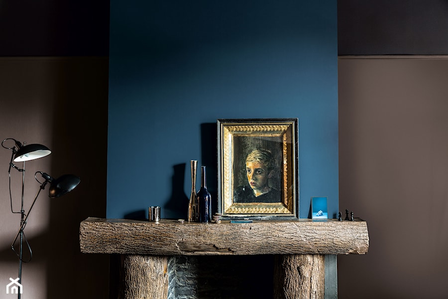 Intensywne kolory we wnętrzu - Niebieski szary salon, styl tradycyjny - zdjęcie od Dulux