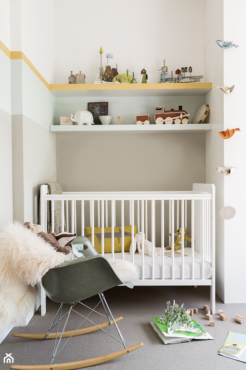 Dulux EasyCare - Mały biały szary pokój dziecka dla niemowlaka dla dziecka dla chłopca dla dziewczynki, styl skandynawski - zdjęcie od Dulux