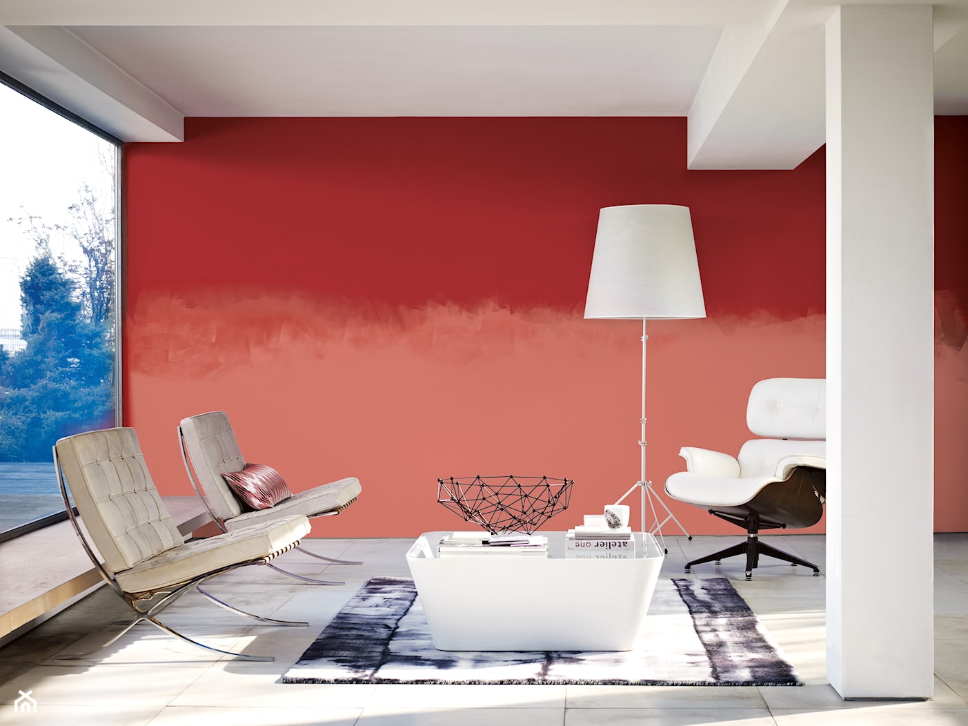 Pokoje dzienne - Duży czerwony salon - zdjęcie od Dulux - Homebook
