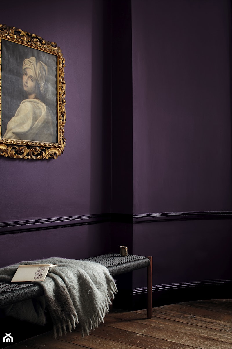 Intensywne kolory we wnętrzu - Fioletowy hol / przedpokój, styl tradycyjny - zdjęcie od Dulux