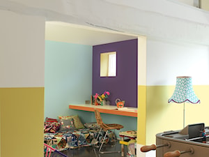 Dulux EasyCare - Średni biały fioletowy niebieski żółty pokój dziecka dla dziecka dla chłopca, styl minimalistyczny - zdjęcie od Dulux