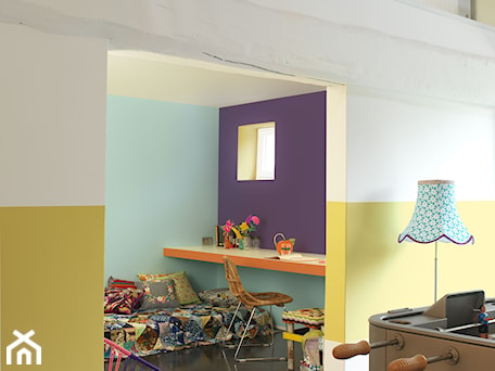 Aranżacje wnętrz - Pokój dziecka: Dulux EasyCare - Średni biały fioletowy niebieski żółty pokój dziecka dla dziecka dla chłopca, styl minimalistyczny - Dulux. Przeglądaj, dodawaj i zapisuj najlepsze zdjęcia, pomysły i inspiracje designerskie. W bazie mamy już prawie milion fotografii!