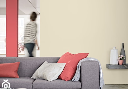 Dulux EasyCare - Mały biały salon, styl nowoczesny - zdjęcie od Dulux